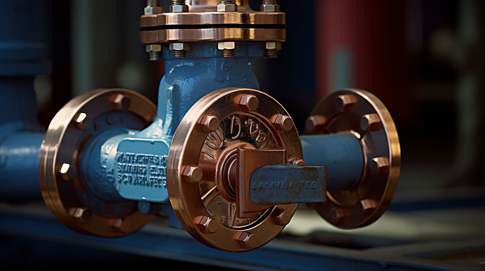 A close up of a metal pipe with a valve on it