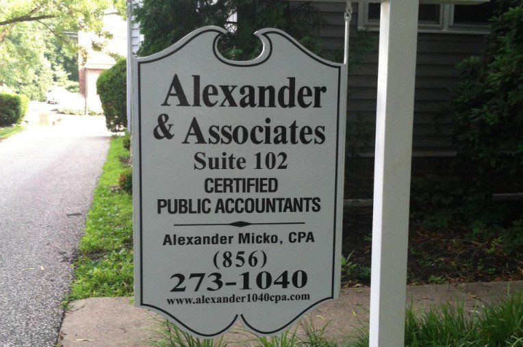 A Tax Preparation Business Sign in Moorestown, NJ