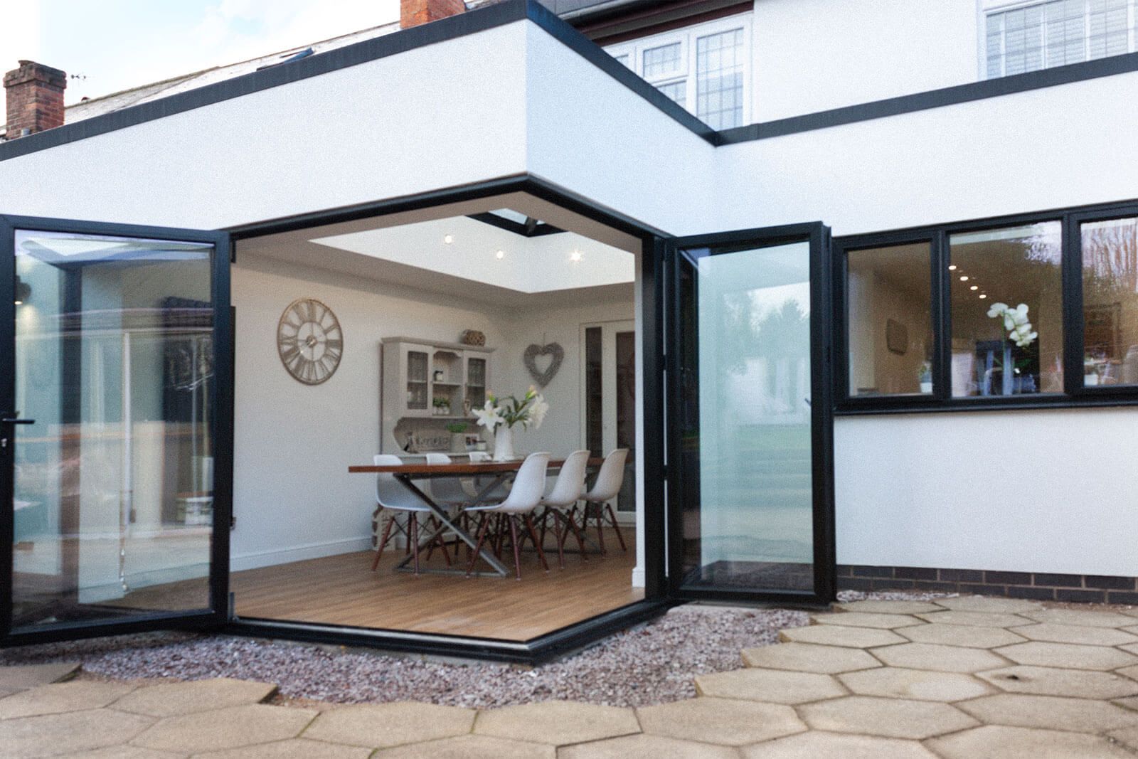 home extension with bi-fold doors
