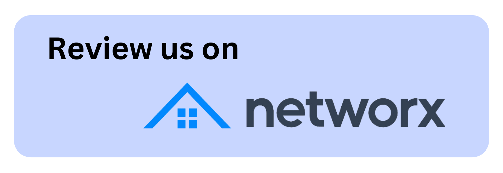 A blue button that says review us on networkx