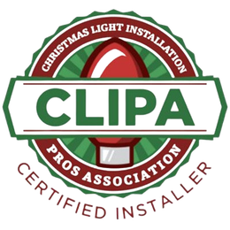 A christmas light installation clipa certified installer logo