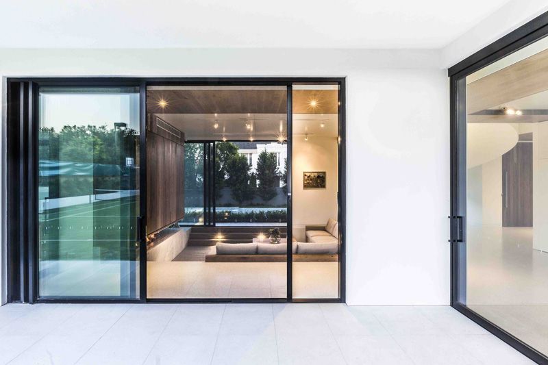 Living area with entrance sliding door — Windows & Doors in Gunnedah, NSW