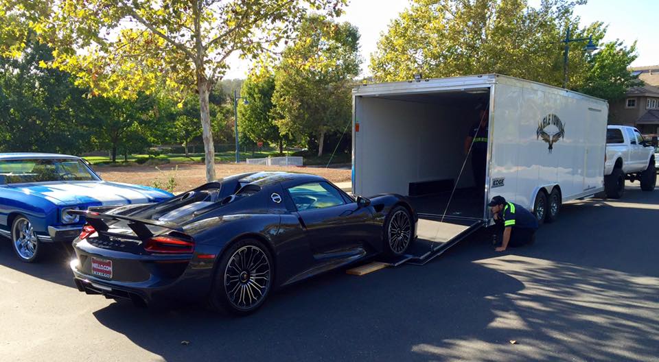 Luxury Car Loading At Tow Truck — Lockouts in Sacramento, CA