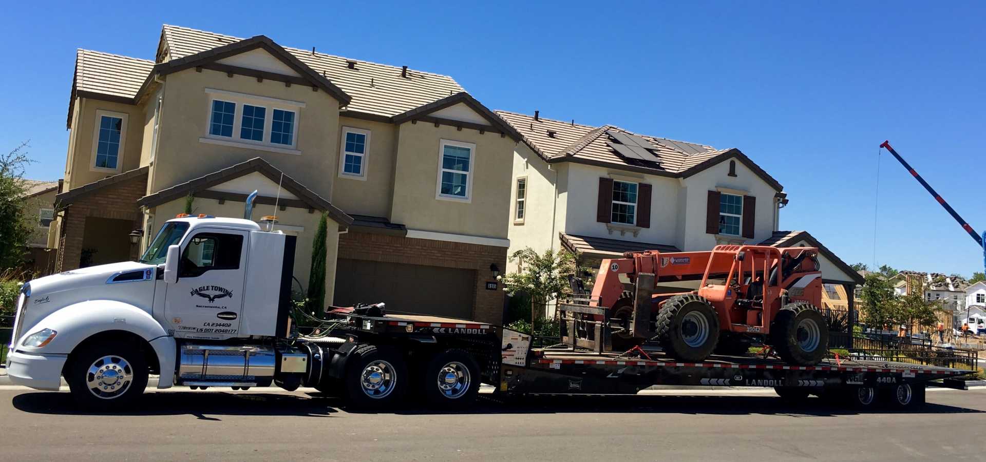 Tow Truck At Residential Area — Lockouts in Sacramento, CA