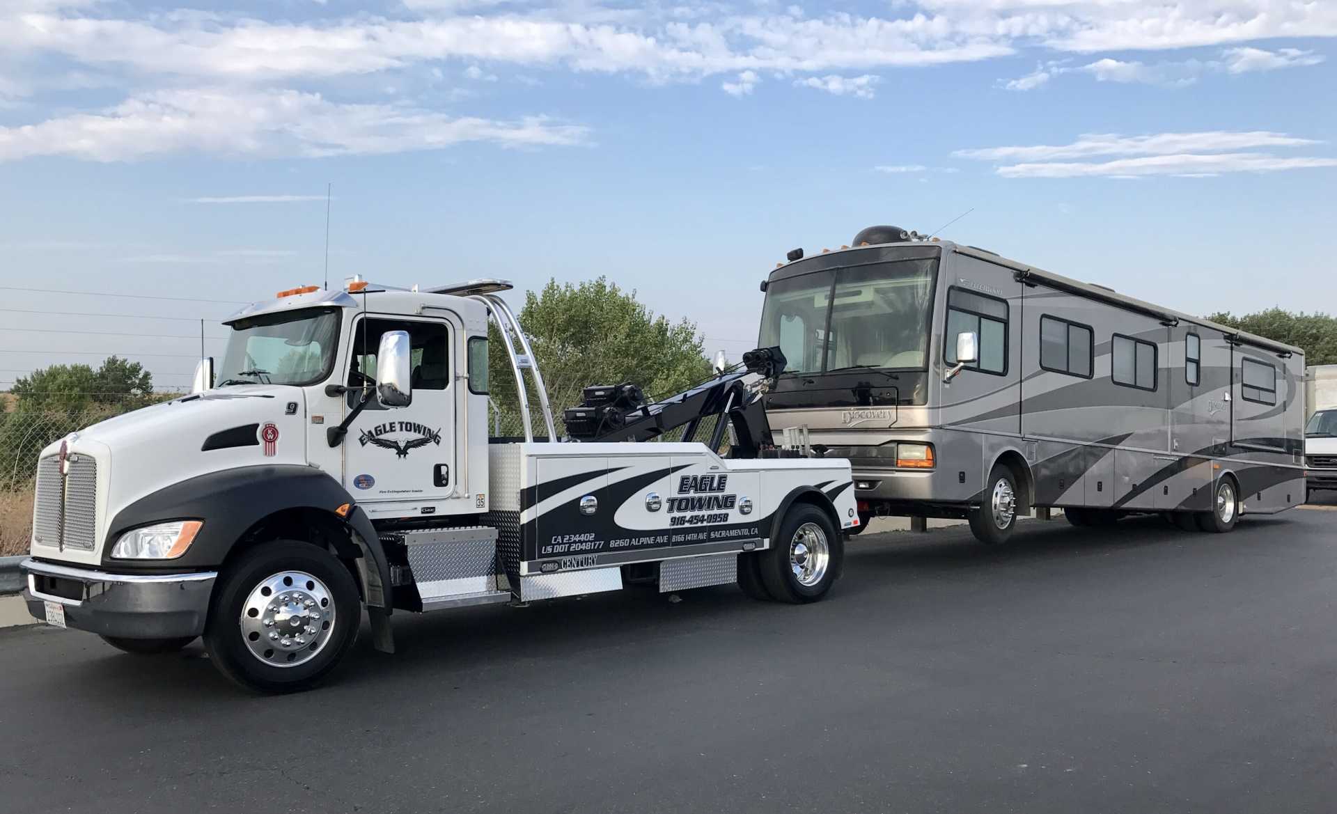 Truck Towing Bus — Lockouts in Sacramento, CA