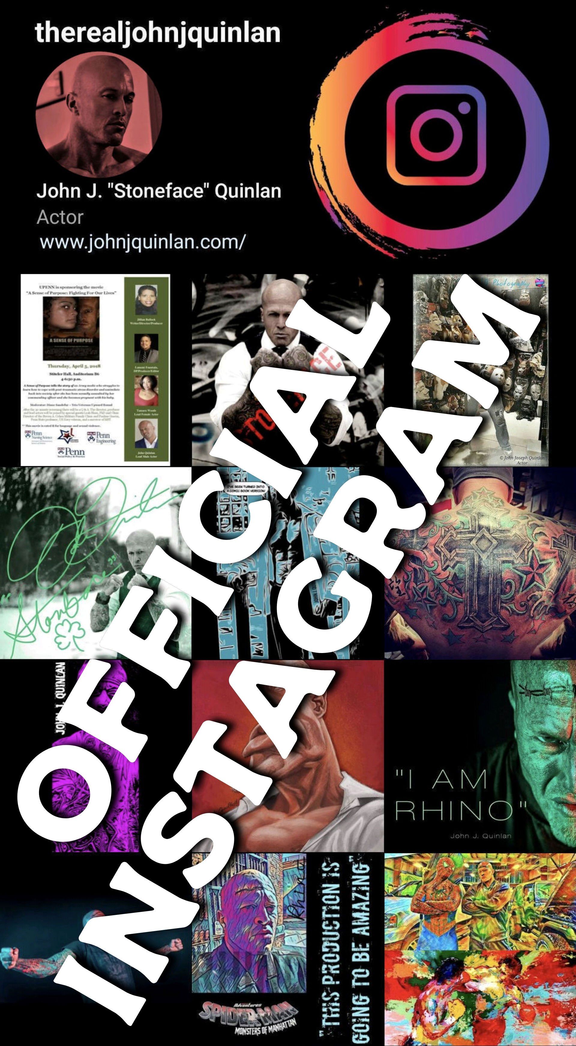 Actor John J. Stoneface Quinlan Official Instagram 2022