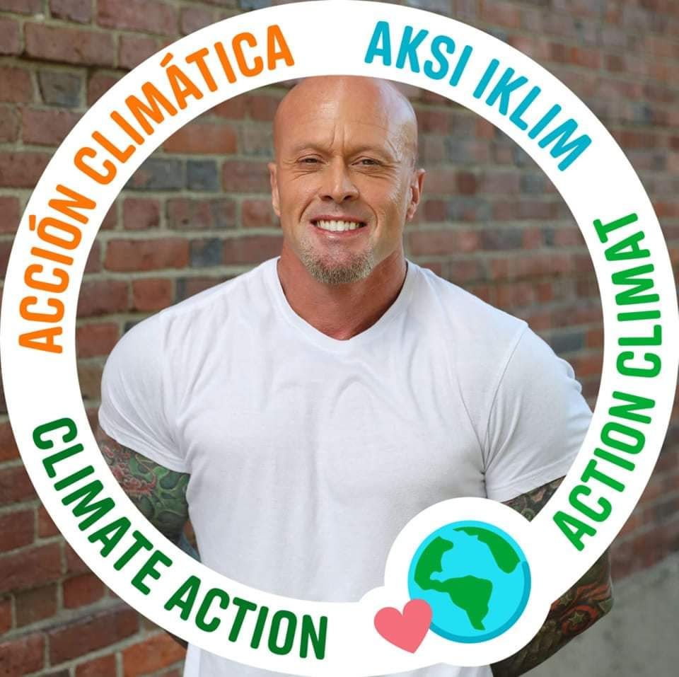 Actor John Stoneface Quinlan Climate Action 2023