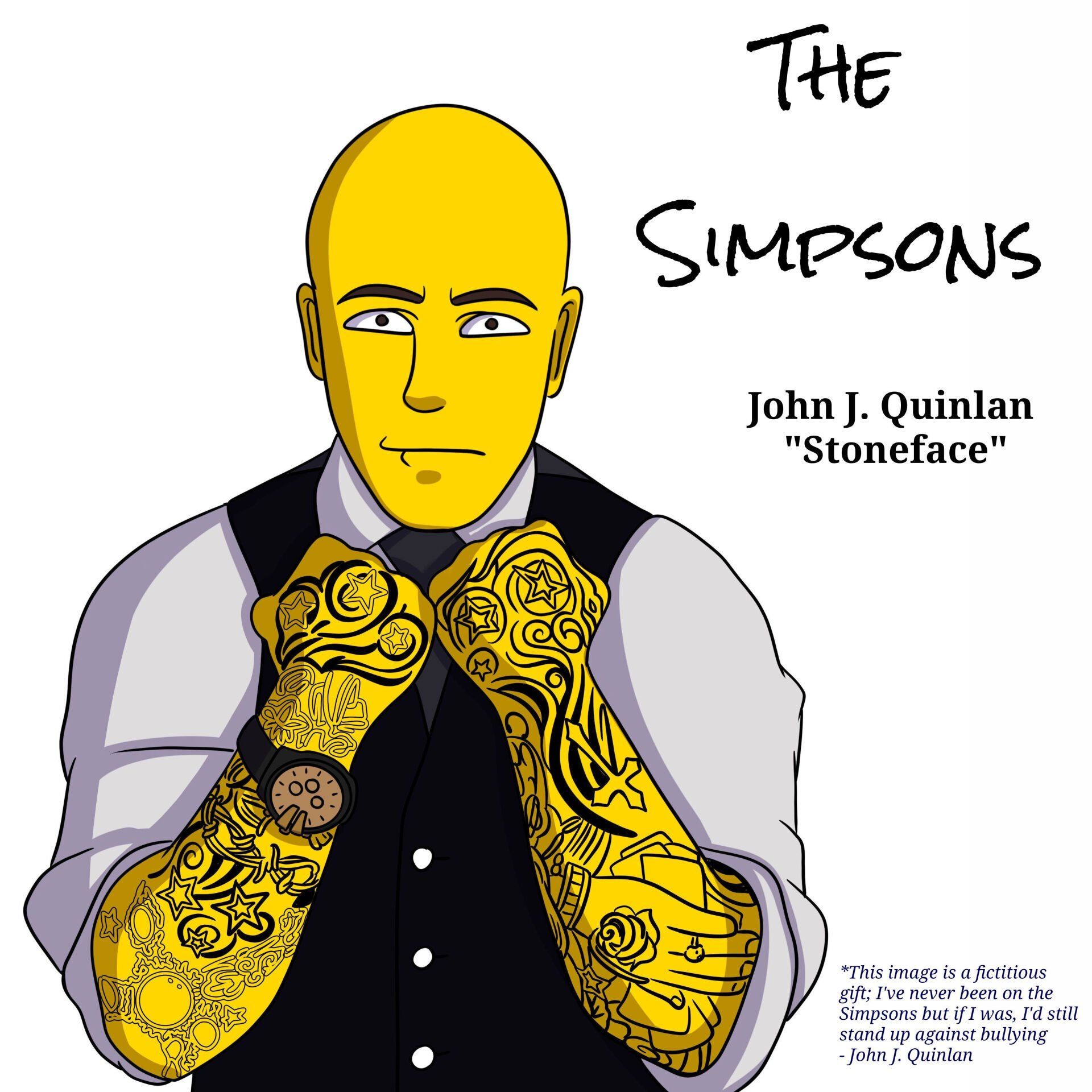 John J. Quinlan Stoneface Simpsons Anti-Bully Campaign