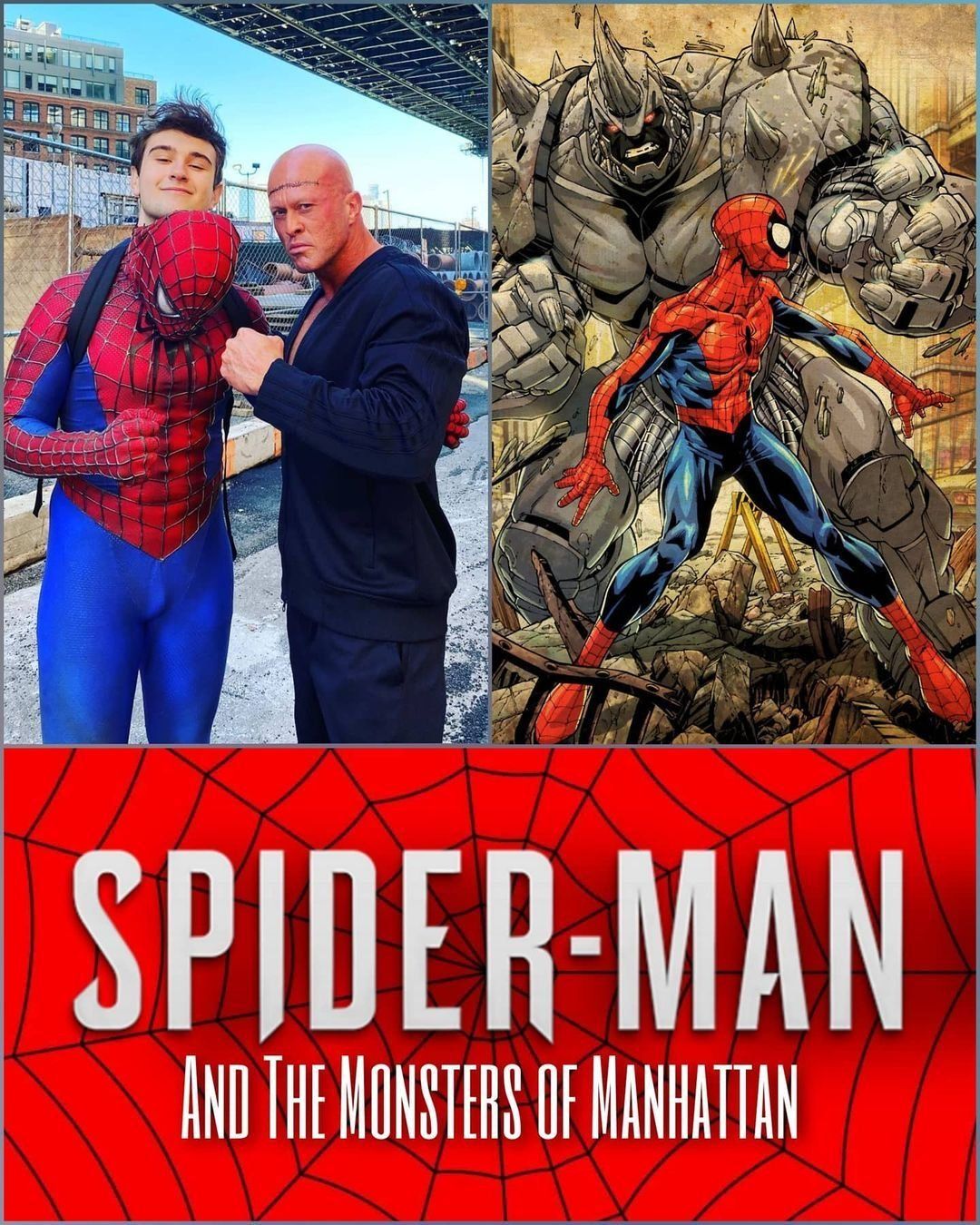 John J. Quinlan as Marvel Rhino with Brandon Melo Spider-Man MOM 2020 #JohnQuinlan #JohnJQuinlan