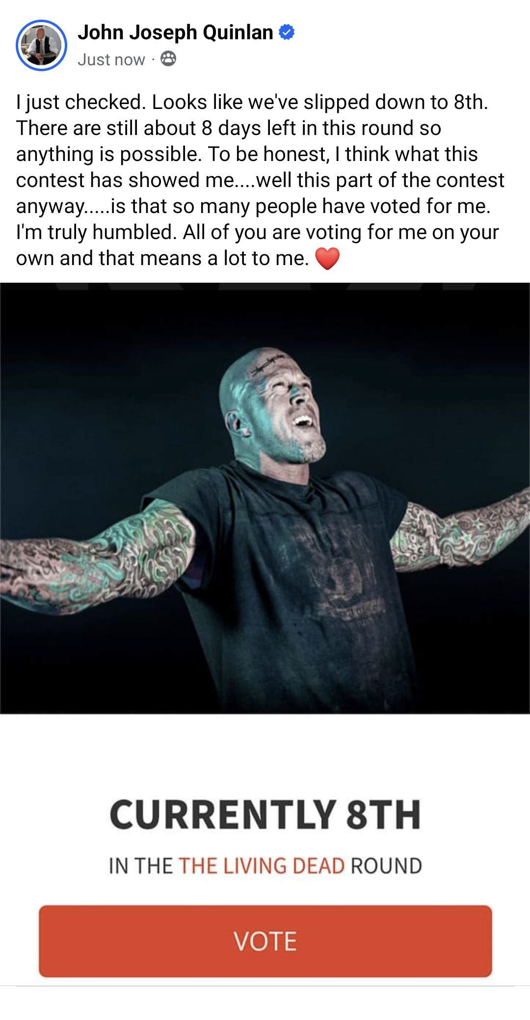 Living Dead Round Quarter Finalist John