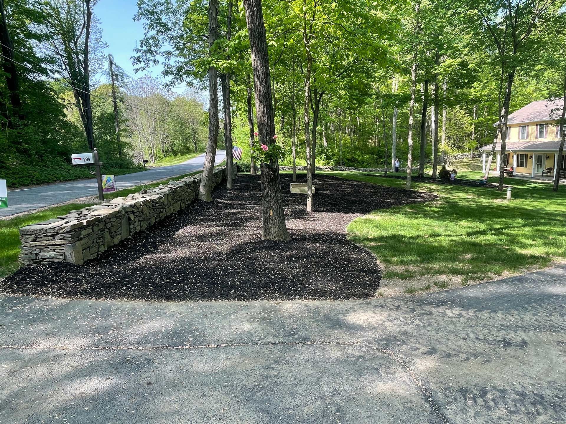 Mulch Install After — Hudson Valley, NY — Bastian Lawn and Landscape