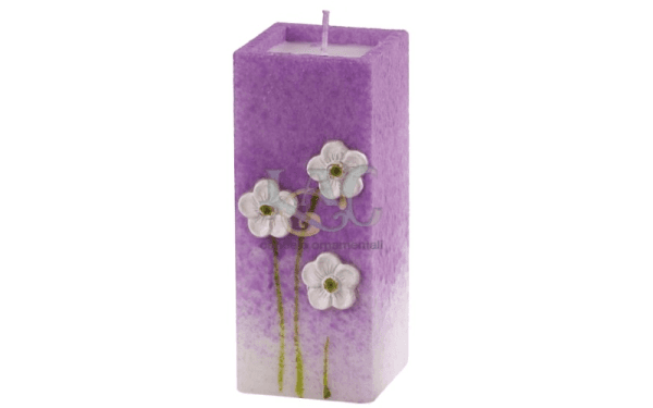 lilac flowers candle