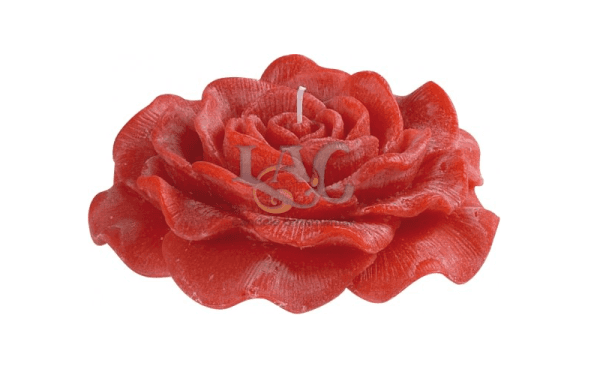red rose candle