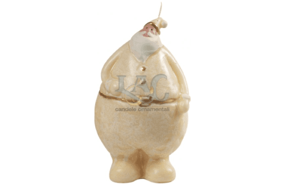 ivory santa claus candle