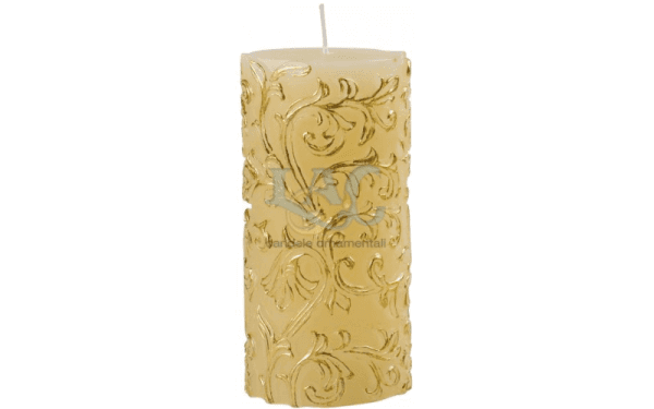 floral yuletide candle