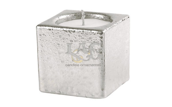 silver pot candle