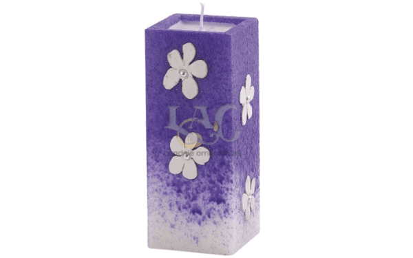 decorated flowers candle