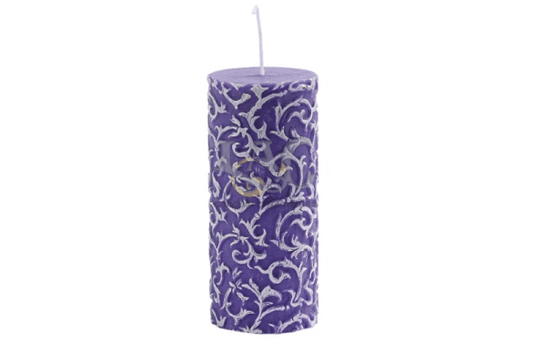 candela rilievo violetto