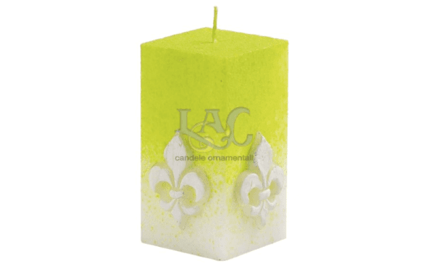 light green square candle
