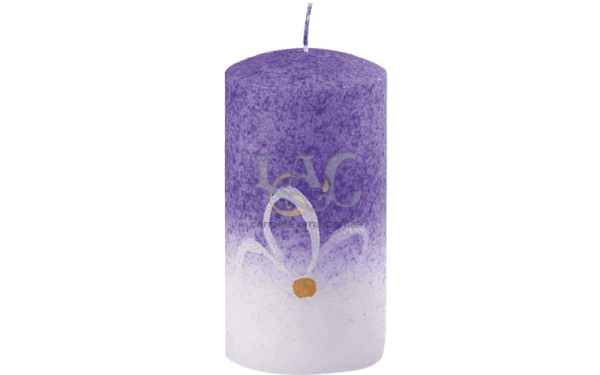 candela decorata viola
