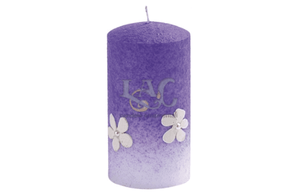 rustic purple candle