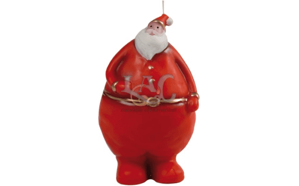 red santa claus candle