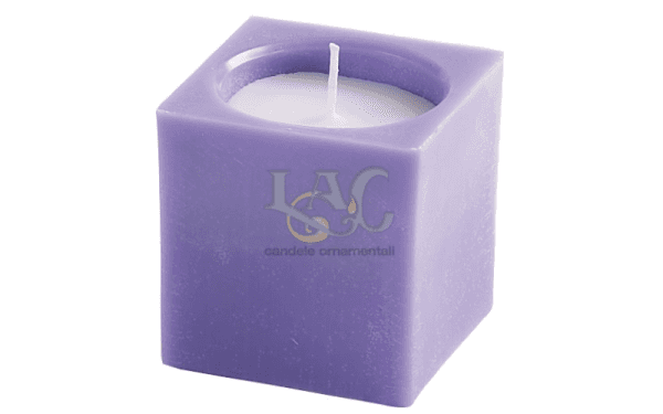 purple square pot candle
