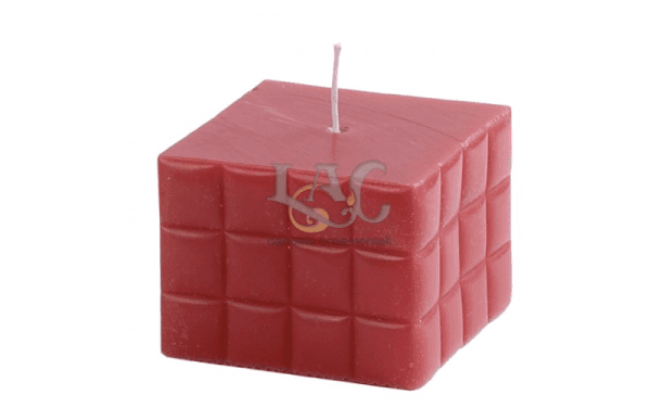 square pink candle