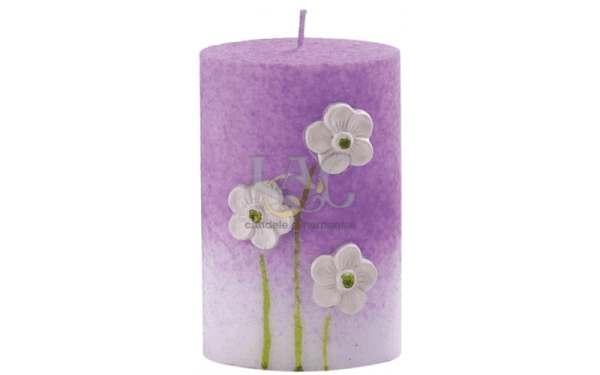 light purple ellipsis candle