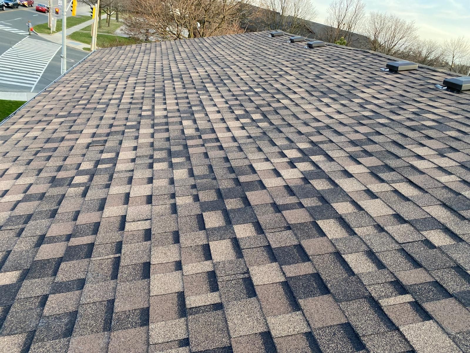 a newly installed roof