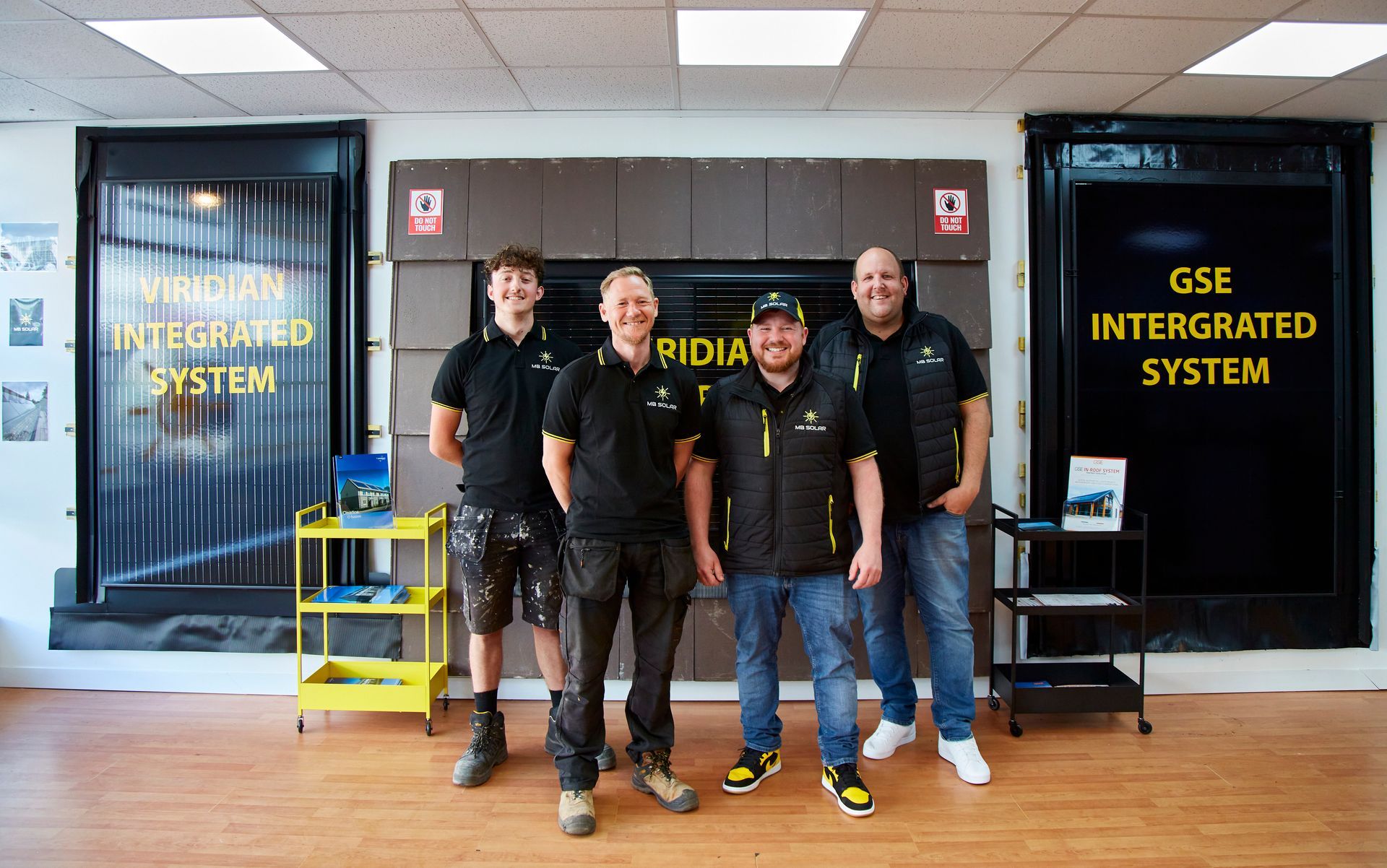 The MB Solar team in the showroom