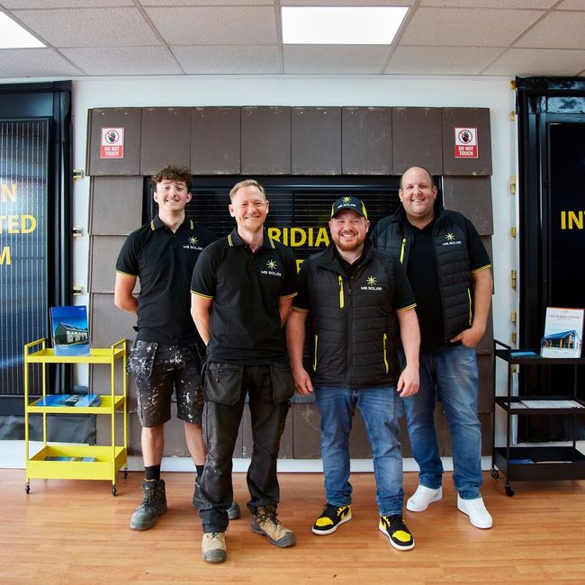 Photograph of the MB Solar team