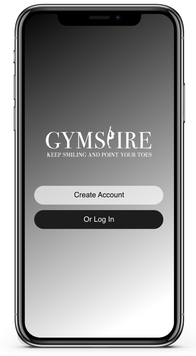 A cell phone with the gympire app open on it.