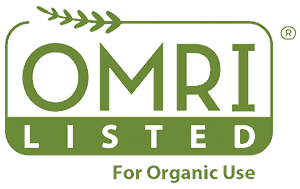 OMRI Listed logo for organic use: Green rectangle with 