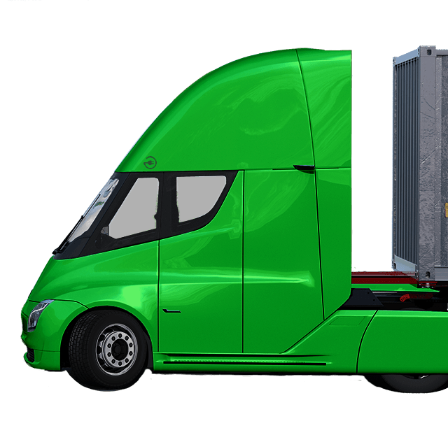 electrische truck groene karavaan