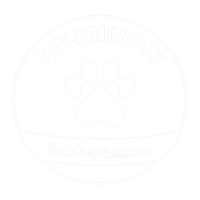 A circular logo with the text 