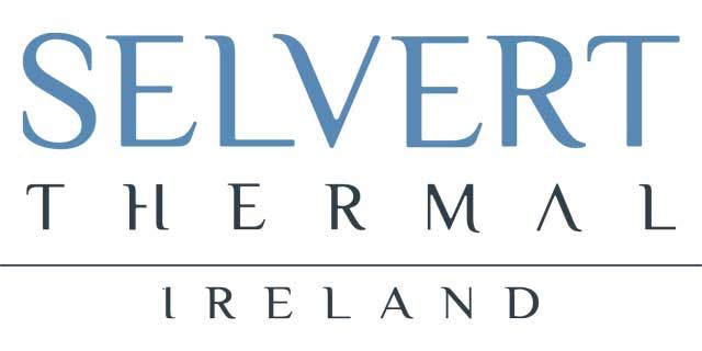 A blue and white logo for selvert thermal ireland