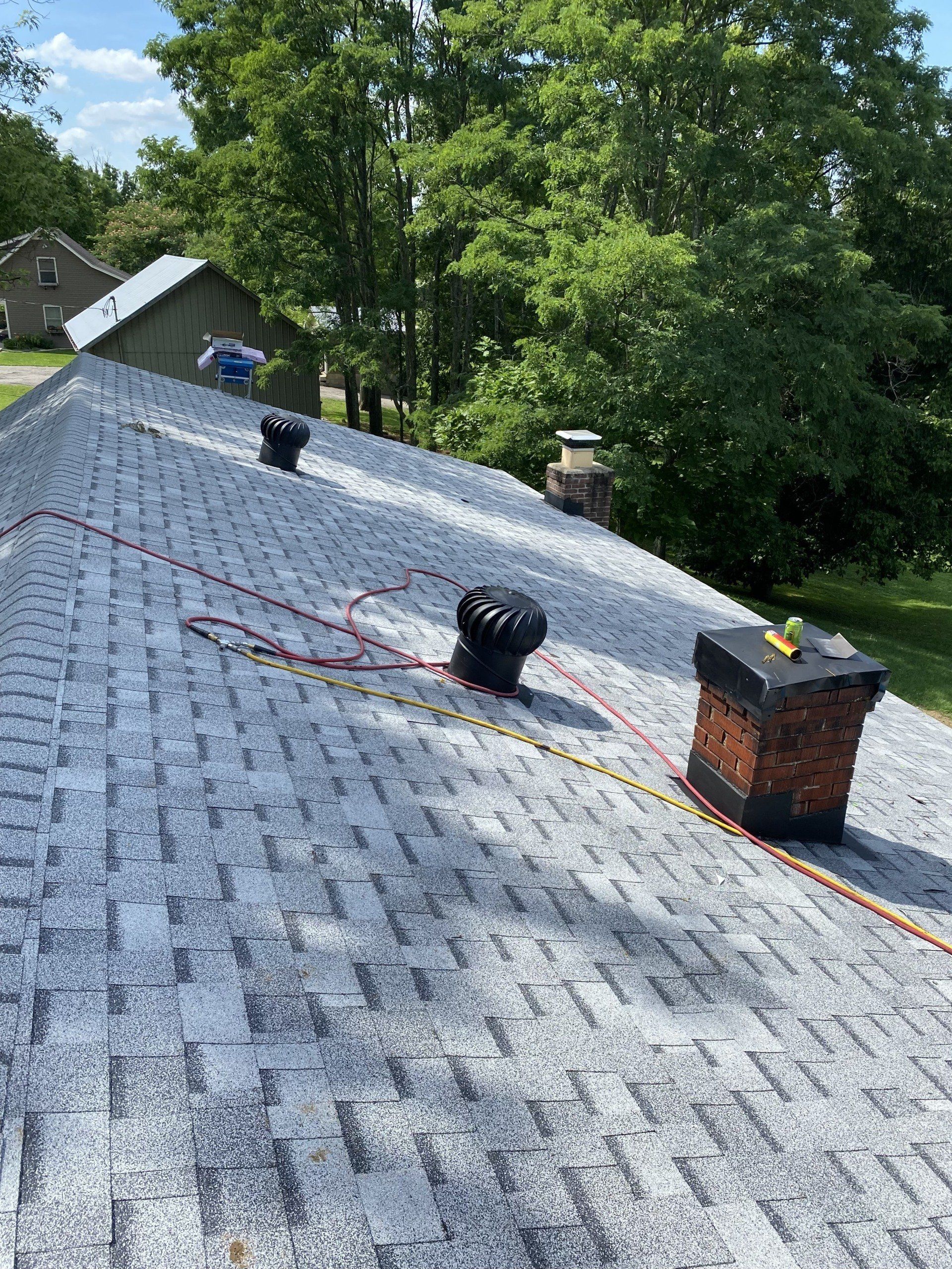 A roof replacement in Cincinnati, OH by Gold Peak Roofing