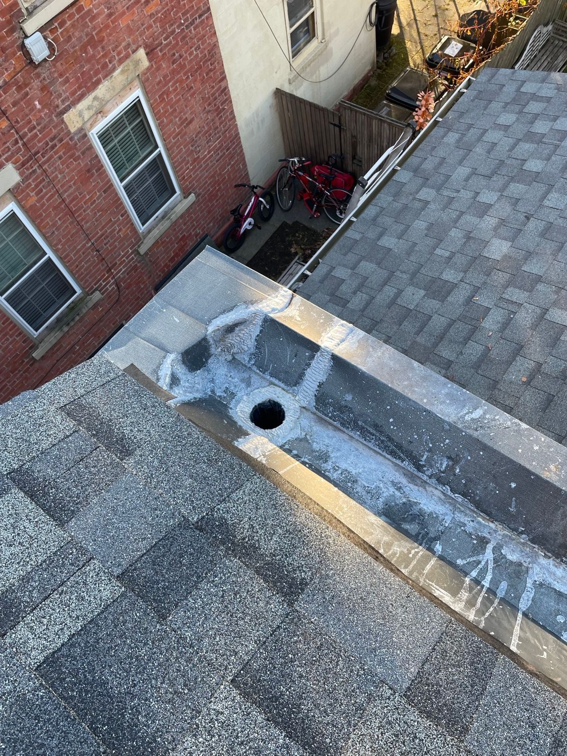 A gutter service in Cincinnati, OH by Gold Peak Roofing