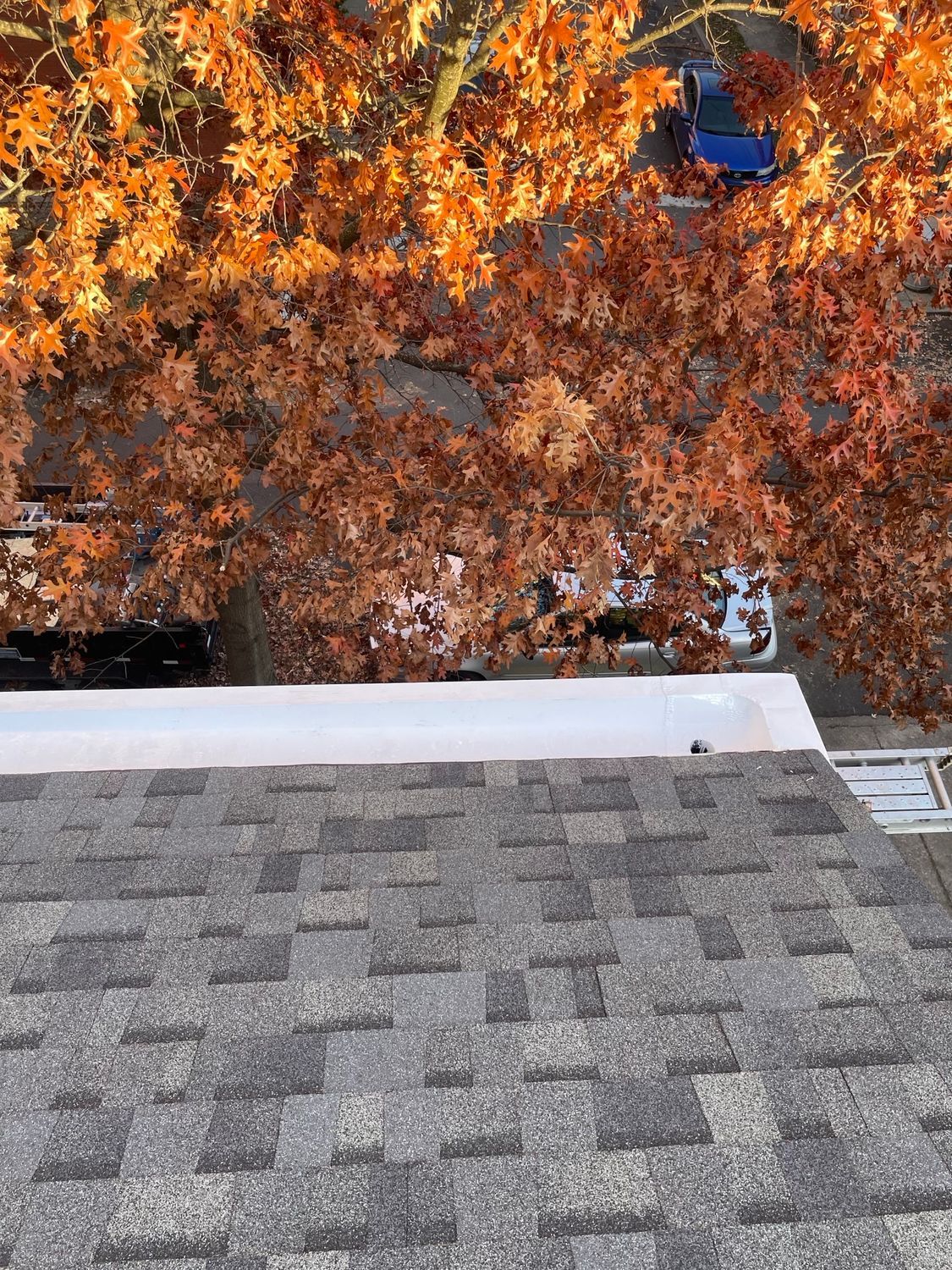 A gutter installation in Cincinnati, OH by Gold Peak Roofing