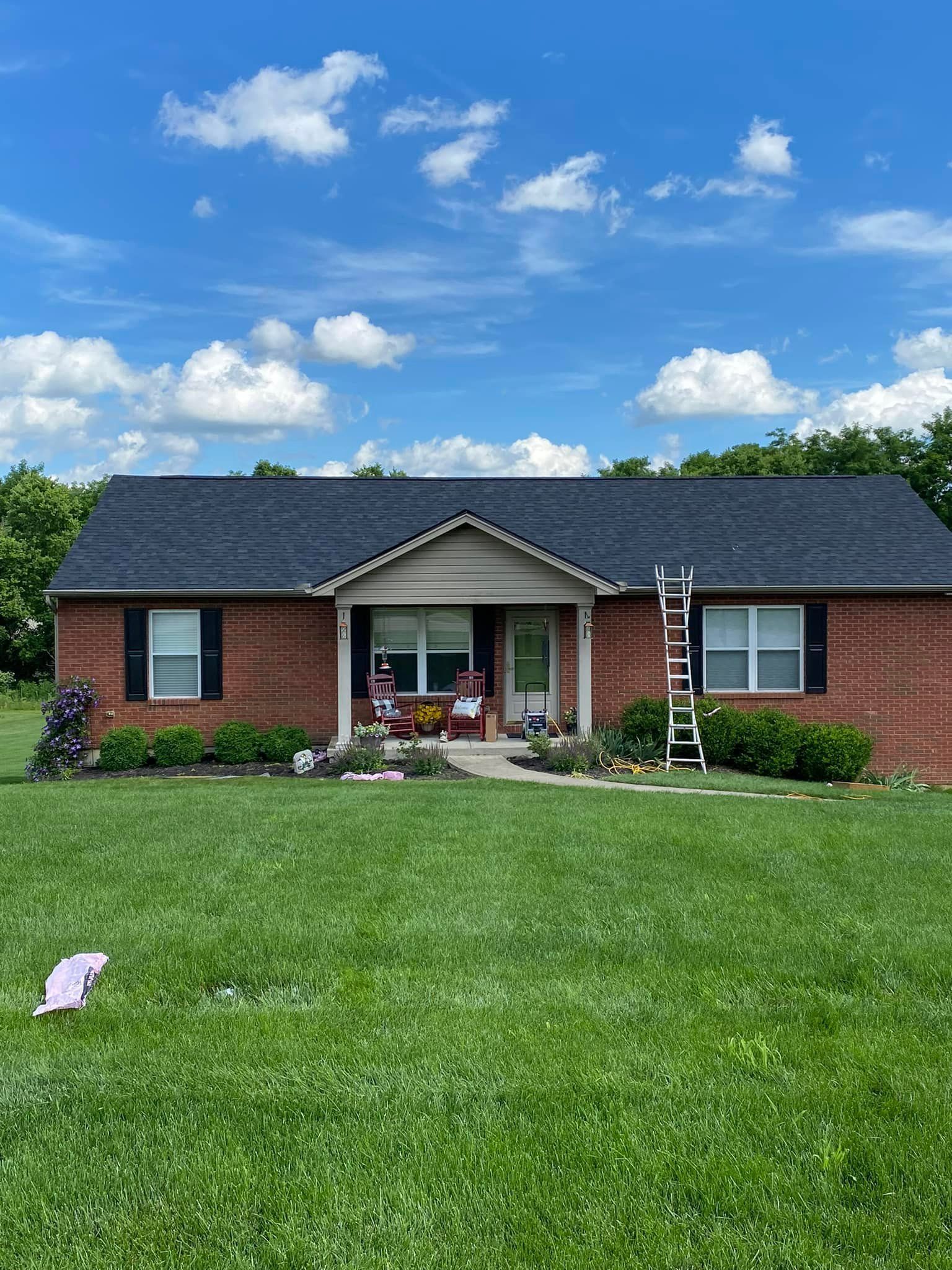 A residential roof installation in Independence, KY by Gold Peak Roofing