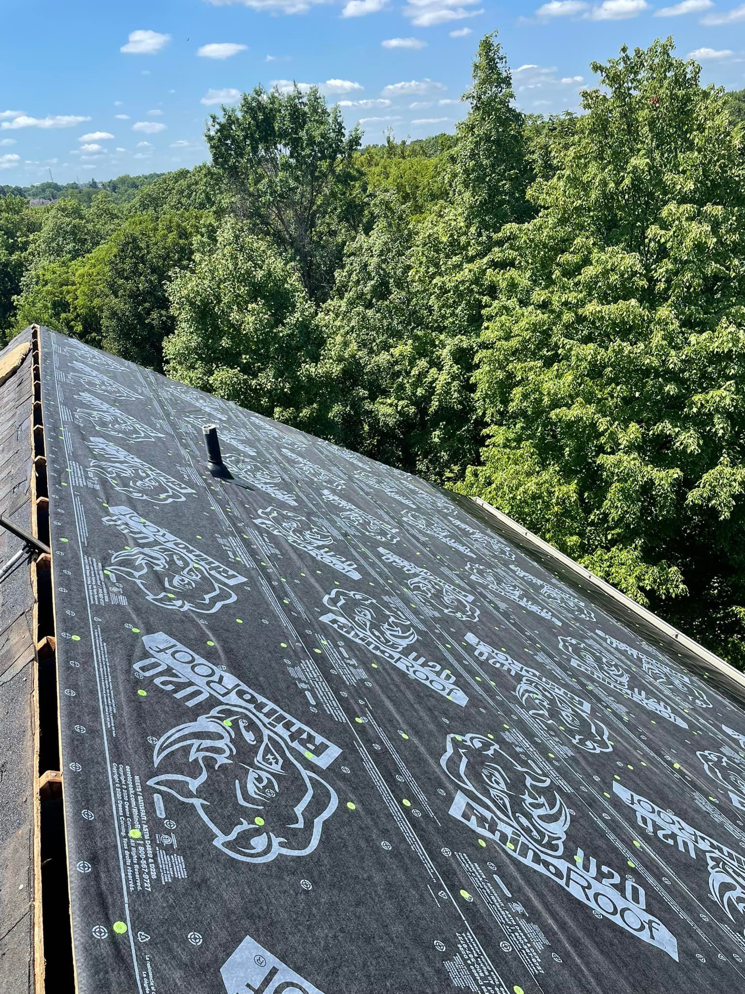 A roof repair in Cincinnati, OH by Gold Peak Roofing