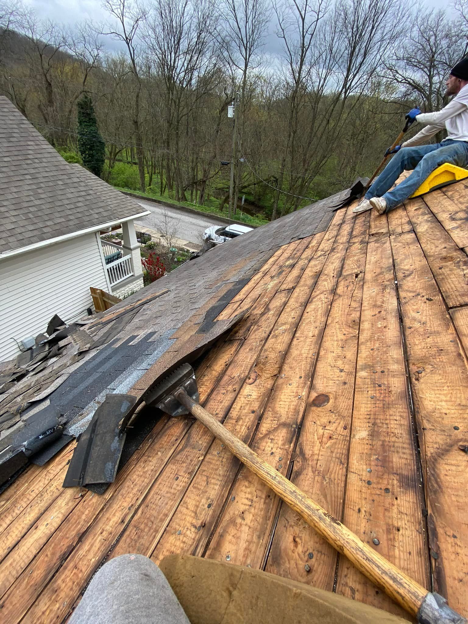 A roof repair in Cincinnati, OH by Gold Peak Roofing