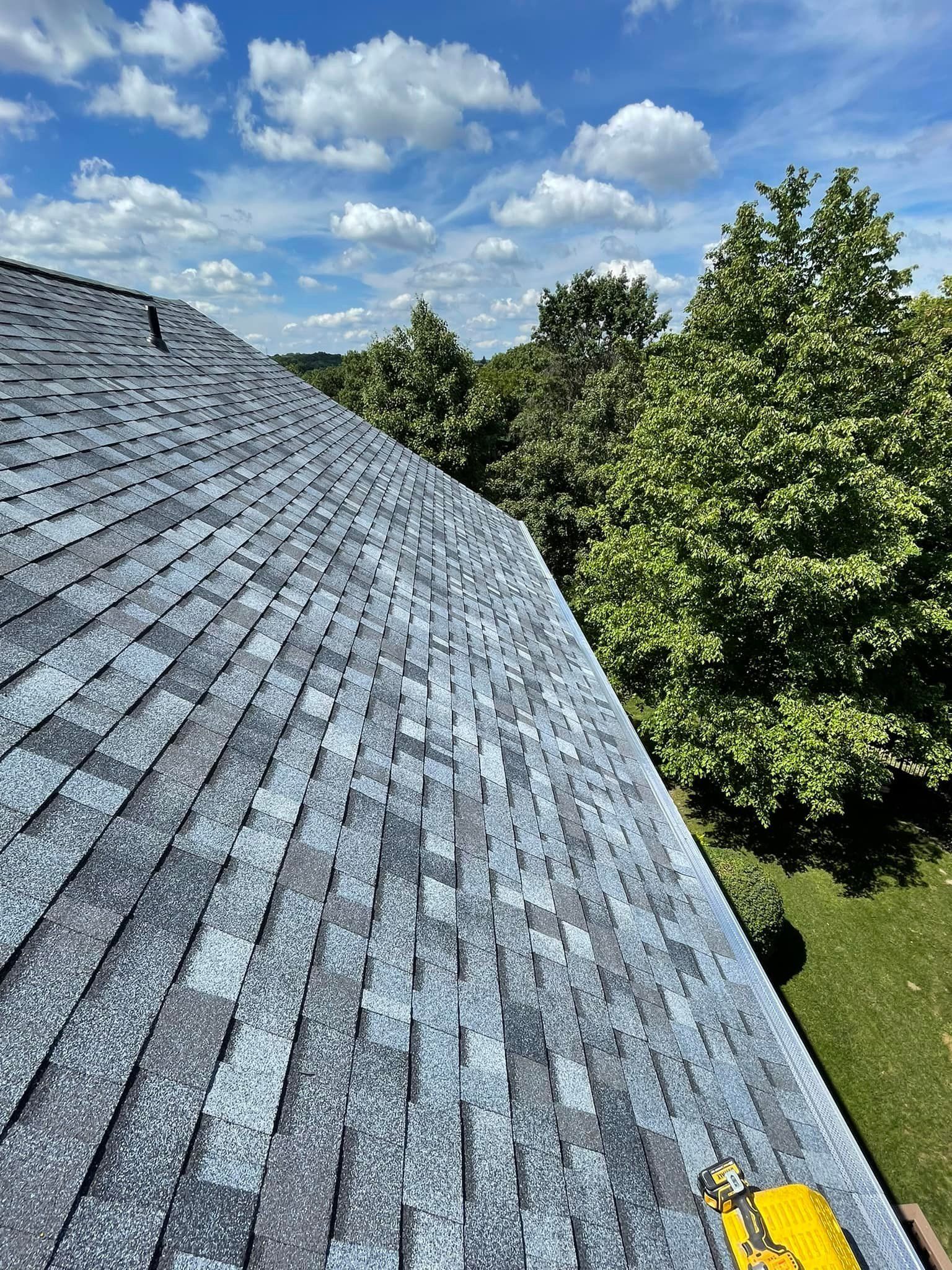 A roof installation in Cincinnati, OH by Gold Peak Roofing