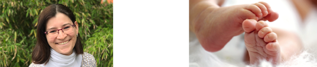 Es sind Mitarbeitende und Babys abgebildet. Bild dient als Stilelement im Kopf der Seite immer passend zum Thema des angewählten Navigationspunktes.