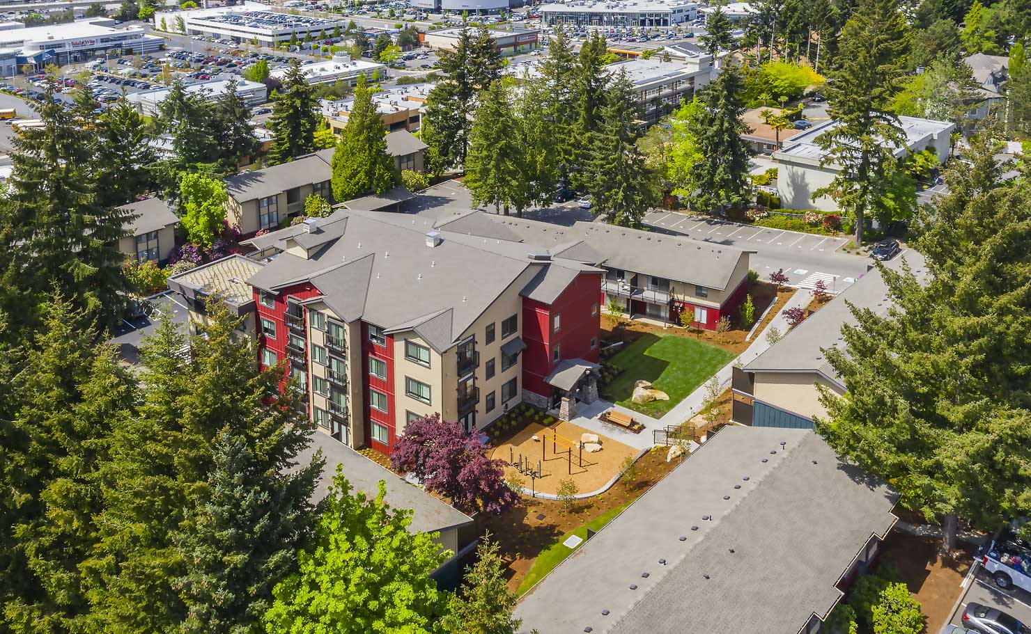 birds eye view of apartment