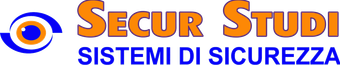 Logo di Secur Studi: icona blu e arancione con testo “SECUR STUDI” e “SISTEMI DI SICUREZZA”