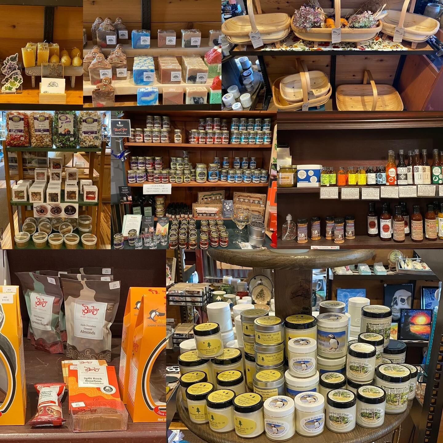 A store filled with jars and bags of food