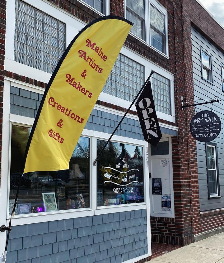 A yellow banner says make artists and makers creations and gifts