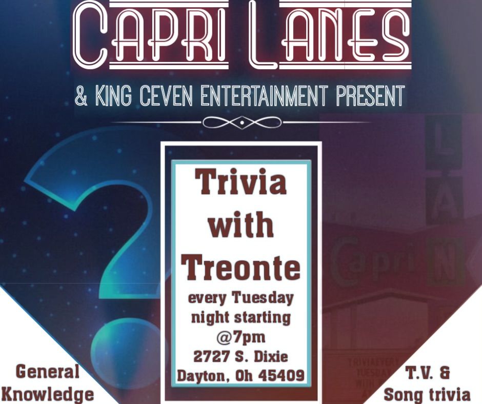 Trivia Tuesday — Kettering, OH — Capri Bowling Lanes